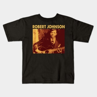 Legendary Blues Capturing Robert Johnson's Soulful Guitar Kids T-Shirt